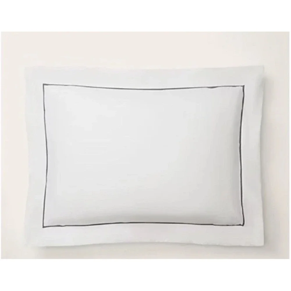 Ralph Lauren Palmer Percale Organic Cotton Standard Sham Loft Gray New MSP $140